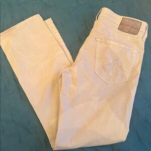 AG ADRIANO GOLDSCHMIED Jeans THE PROTEGE Mens 31x34 Light Grey Straight Leg